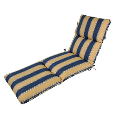 Coussin de chaise longue réversible intérieur / extérieur Channeled