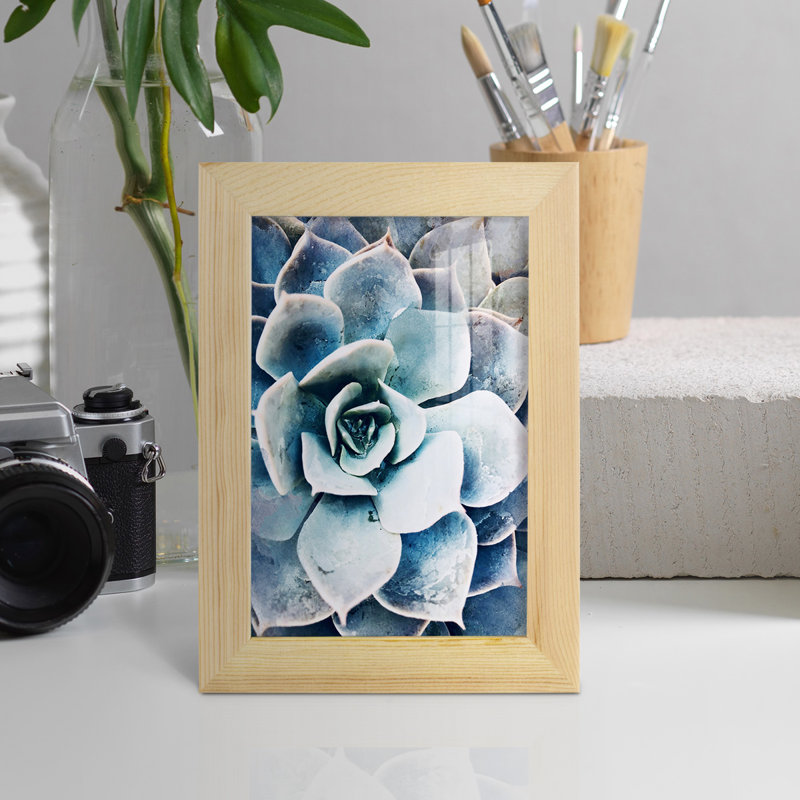 Pastel Succulent Beauty III, encadré sur papier, H 6 po x l 4 po x P 1 po, Naturel