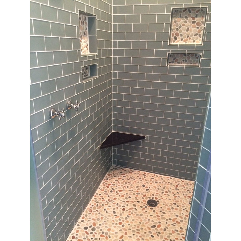Carreau de mosaïque en pierre naturelle à motif d'îles mélangées 12 po x 12 po Sumatra Sea - CCKT1161