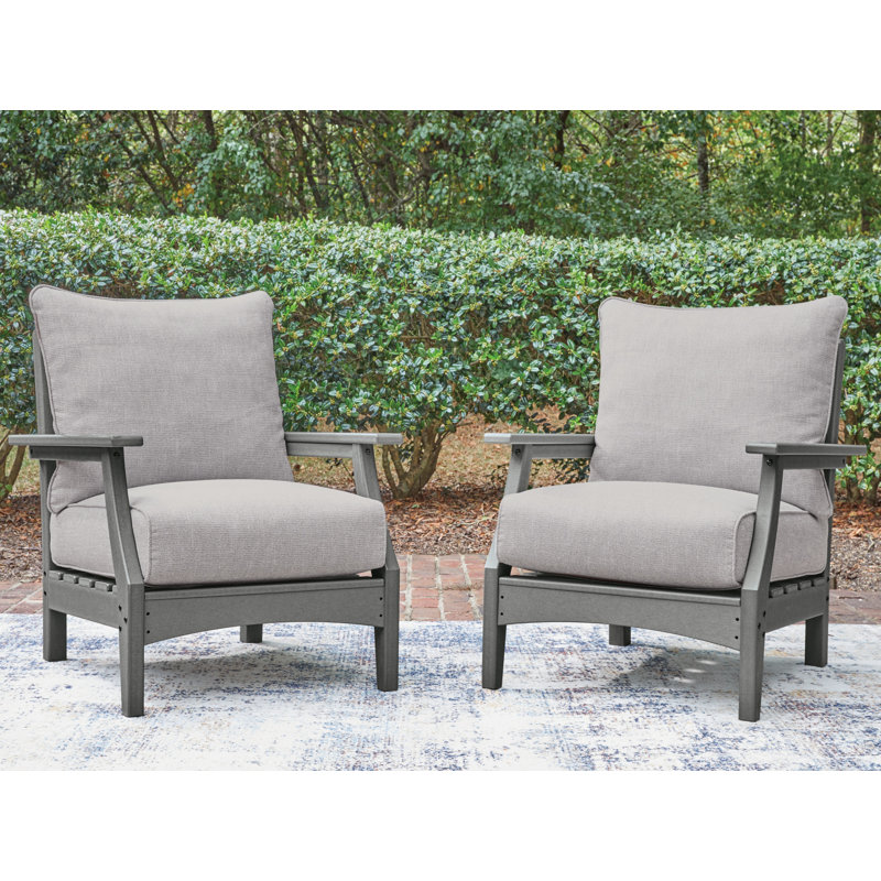Chaise longue d'extérieur avec coussin Anieya