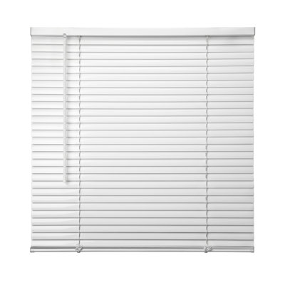 Cordless Mini Blinds for Windows, Light Filtering 1 Inch Vinyl Horizontal Window Blinds, Child Safe Cordless Window Shades, Easy Install Privacy Blinds 36”Wx48”H for Bedroom, Kitchen, Bath, Office White
