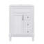Meuble-lavabo 24 po avec lavabo en céramique, meuble-lavabo compact, conception moderne avec 2 tiroirs et tablette réglable-1906641445