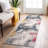 Raglen Abstract Performance Blue/Gray/Yellow Multi Rug