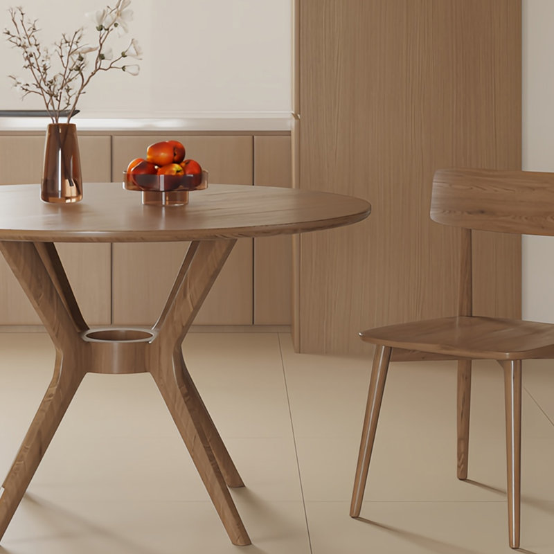 Table de salle à manger ronde Wabi-sabi, H 29,5 po x L 59 po x l 59 po
