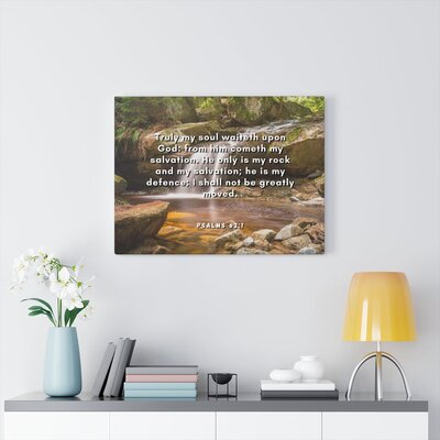 My Salvation Psalm 62:1 Christian Wall Art Bible Verse Print Ready to Hang -  Trinx, 51114AA45A8F440CB525AE8DE48A7AB1