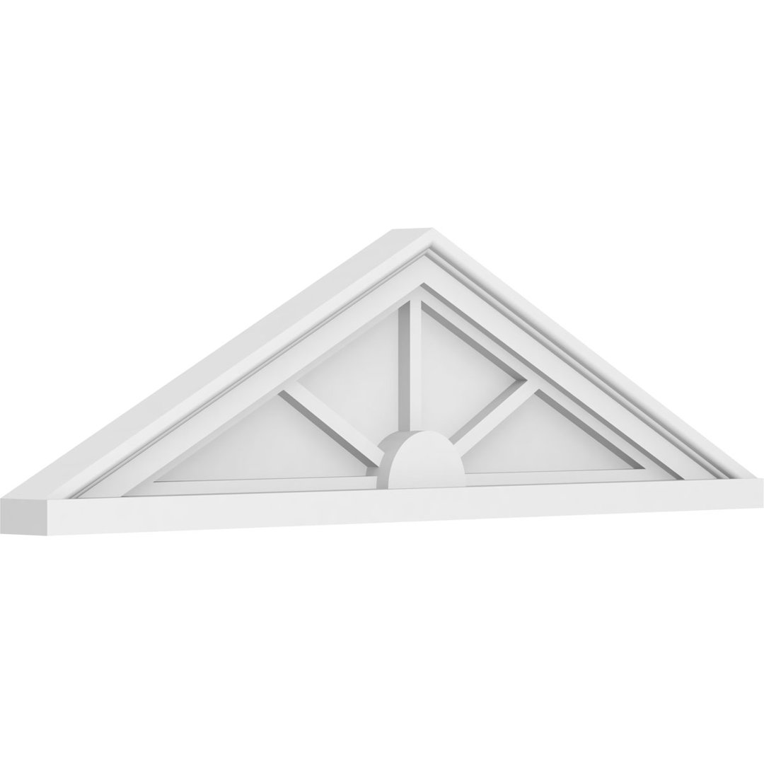Peaked Cap 3 Spoke Architectural Grade PVC Pediement (Pitch 6/12) Ekena Millwork 