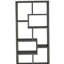 Bibliothèque à 8 tablettes gris mat