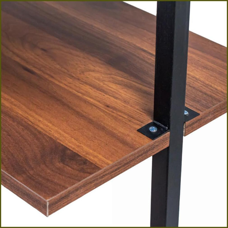 3-Tier &amp; 2-Tier Floating Shelves Wall Mounted Storage | Walnut | Iron,Particle Board+MDF