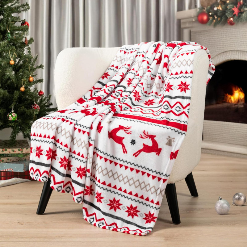 Jeté de Noël Couverture polaire renne