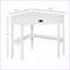 Bureaux, bureau d'ordinateur d'angle compact avec tiroir et amp; Tablettes pour petits espaces, blanc | Panneau de fibres à densité moyenne P2