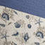 Courtepointe réversible en microfibre bleu avec motifs corail et coussins décoratifs bleu foncé-121405784