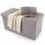 Ensemble de deux repose-pieds de 30 pouces Ebern Designs, gris