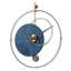 Horloges murales analogiques rondes bleues-104793248