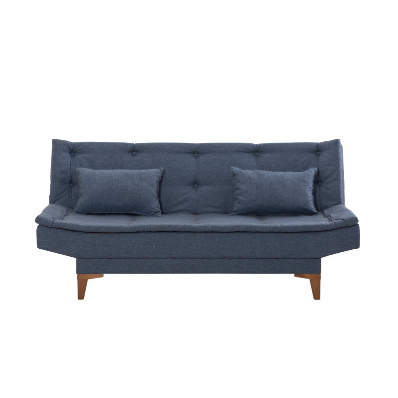 Avenlea Faux Leather Sofa Bed, Dark Blue