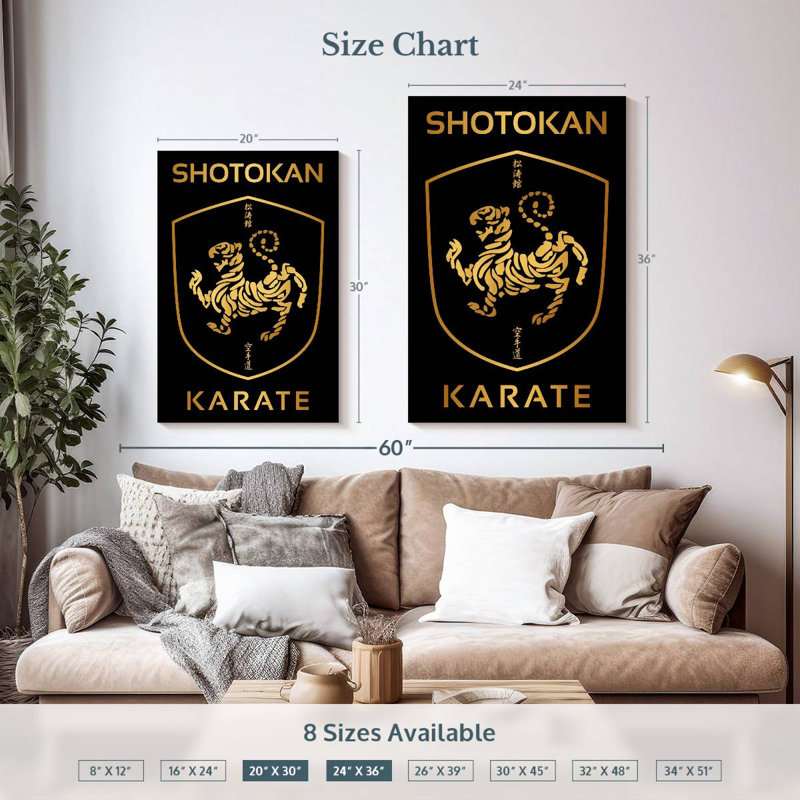 Kema Gold Shotokan Shield, 36" H x 24" W