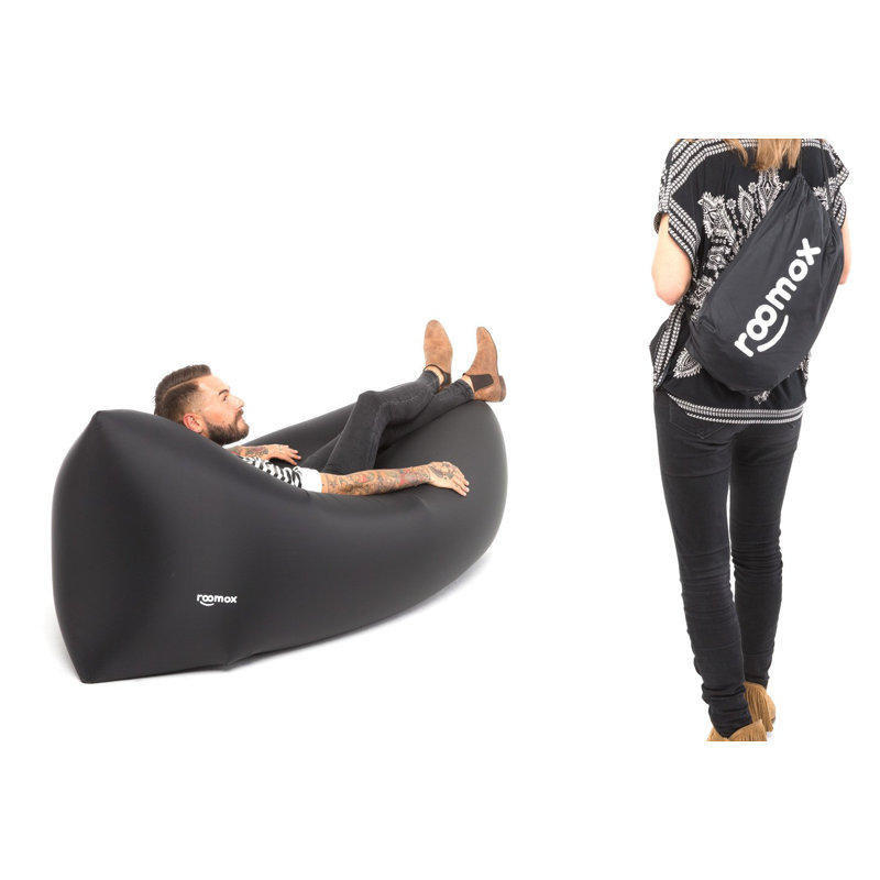 Outdoor Friendly Bean Bag Lounger, Black