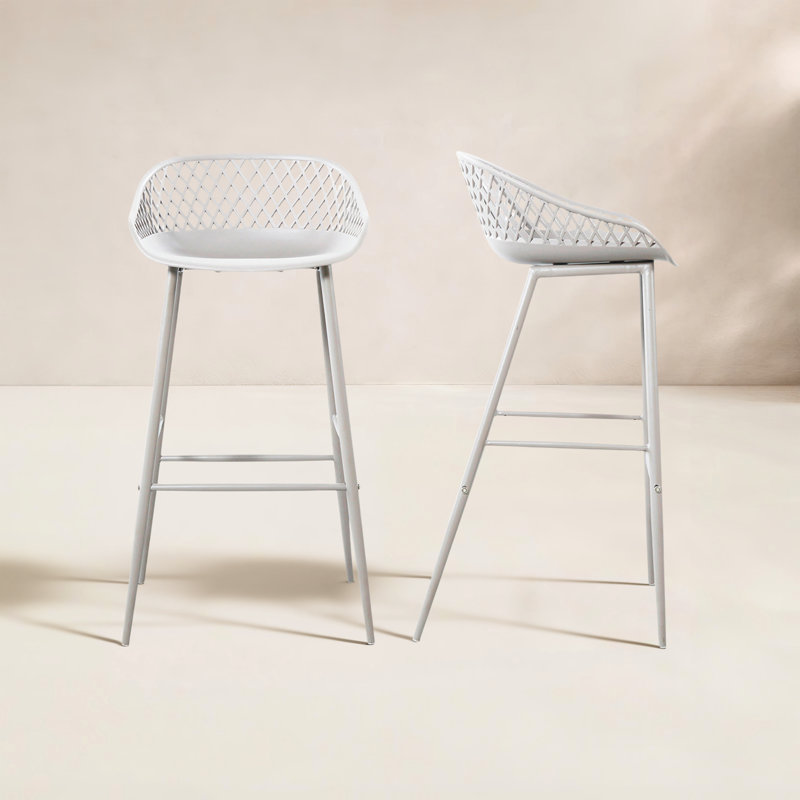 Newark Patio Bar Stool, 29", White