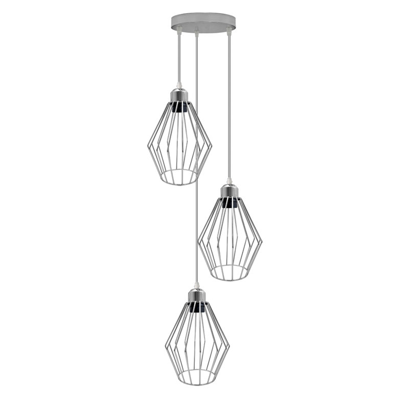 Glowacki 3 - Light Chrome Cluster Pendant, Yes