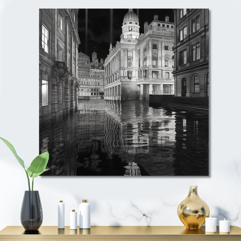 3D Cityscape London Architecture I - reproduction sur toile, H 30 po x l 30 po x P 1 po, Toile tendue