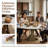 Aversa Modern Round Dining Table, Sintered Stone Top | Solid Wood Base, 1-Step Easy Assembly For Breakfast Nook, Dining Room-930410359-930410352