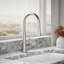 Tone Single Handle Pull Down Kitchen Sink Faucet with Three-Function Pull Down Sprayer-1818499654