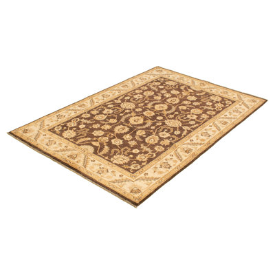 Agosta One-of-a-Kind 6'1" x 9'1" 2010s Rectangle Wool Area Rug in Ivory