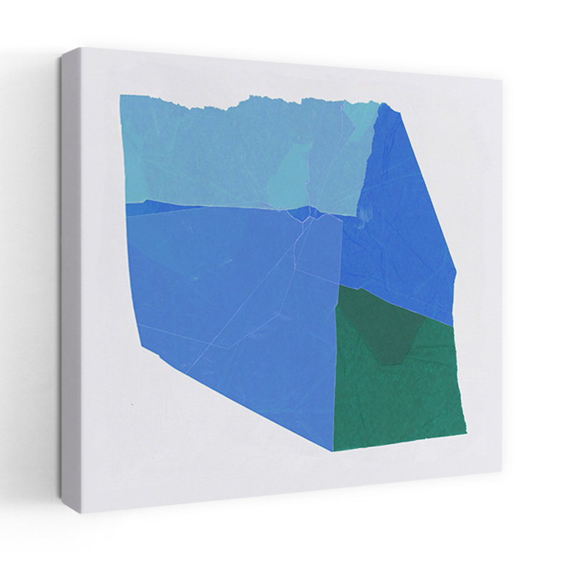 Cobalt avion II, art mural contemporain abstrait, H 48 po x l 48 po