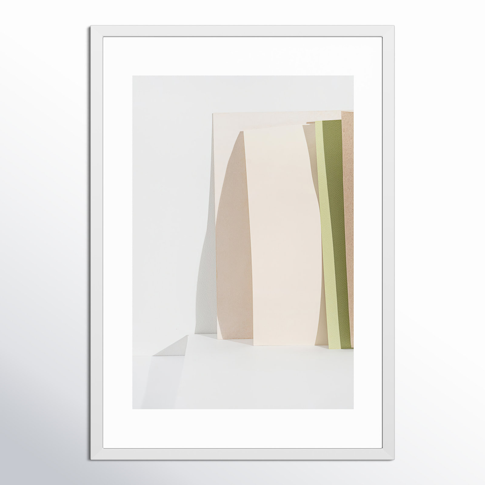 Lucie "Clean Slate as an Object 1" Print, White, 25" H x 17.5" W x 1.25" D