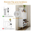 20-Pair Shoe Storage Cabinet with 2 Flip-Down Drawers, 2 Shelves & Adjustable Shelves, Side Hooks-59571777
