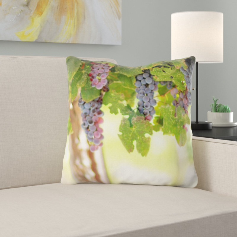 Coussin décoratif raisins
