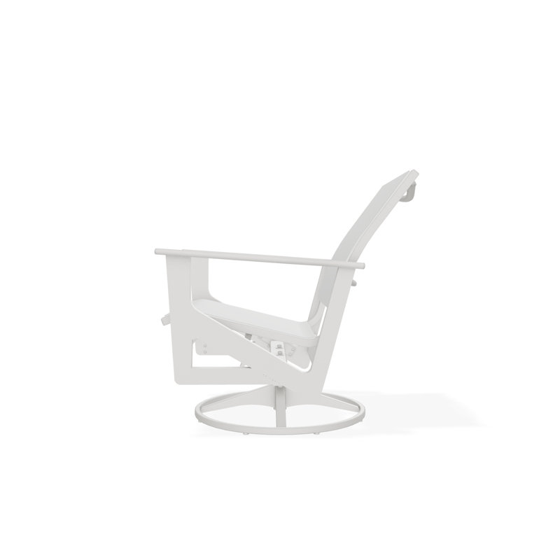 Wexler Outdoor Swivel Lounge Chair, White 6D Sunbrella®, Snow
