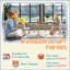 Kids 3 Piece Square Natural Wood Finish and Chair Set