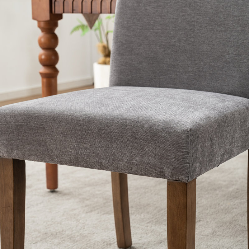 Chaise rembourrée en bois, Gris