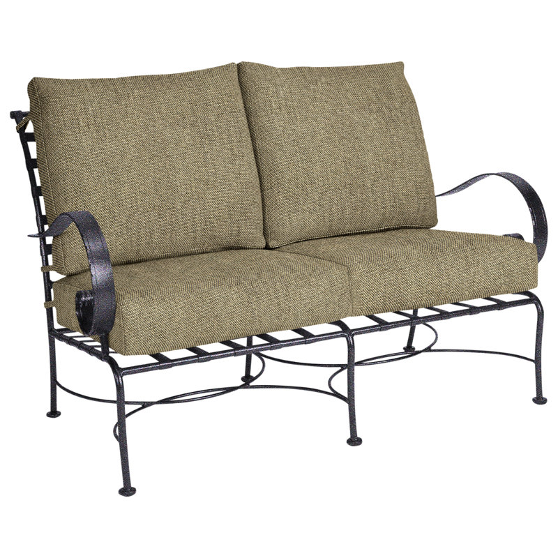 Classico Outdoor 2 - Seat Loveseat, Graphite, Flagship Stone Sunbrella®