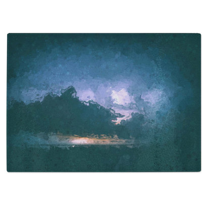 Tempered Glass Storm Clouds Chopping Board