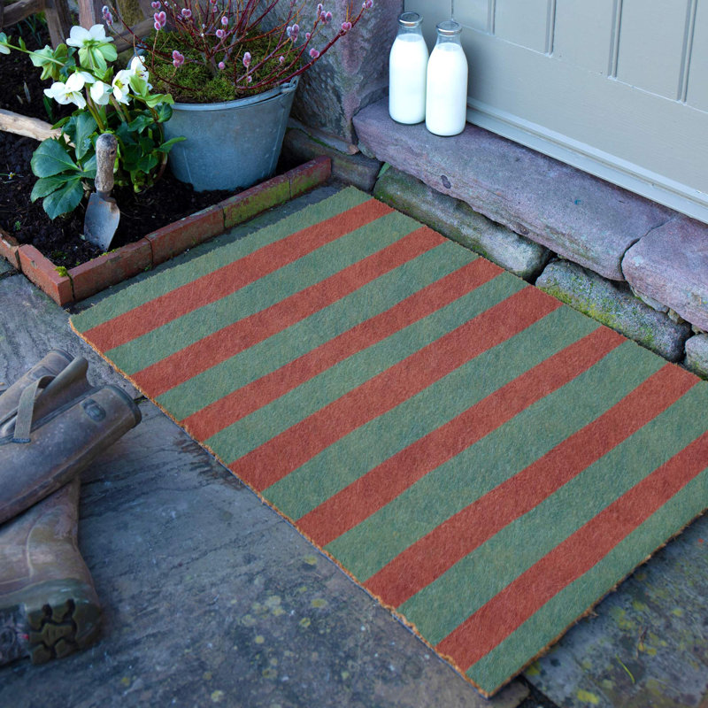 Wiggly Stripes Coir Doormat, 60cm W x 90cm L