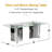 78" Glass Top Metal Base Dining Table-1814512463