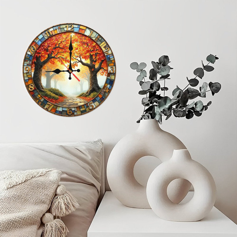 Horloge murale d'automne, art décoratif