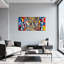 Scénario et paysages urbains géométriques, art géométrique abstrait, motif coloré-2029468837