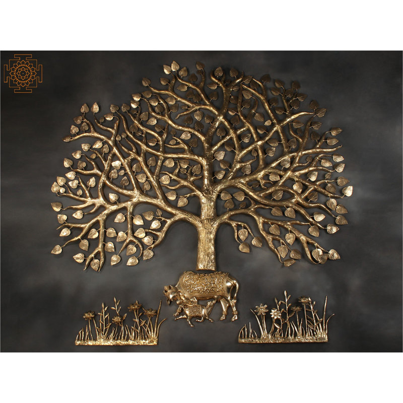 Ensemble de décoration murale 72 "arbre de vie en laiton 72"