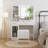 Makeup Vanity Desk with Adjustable LED Lights, Charging Station, and Stool