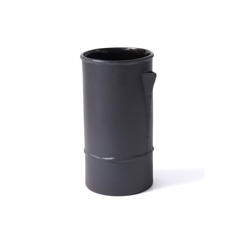 Elegant Black Ceramic Vase, 7.5 x 6.3 x 12.2 inches | 100% High-Quality Ceramic | Perfect for Home Decor, Office Spaces, and Floral Arrangements | Stylish and Durable Design, Ideal for Any Room