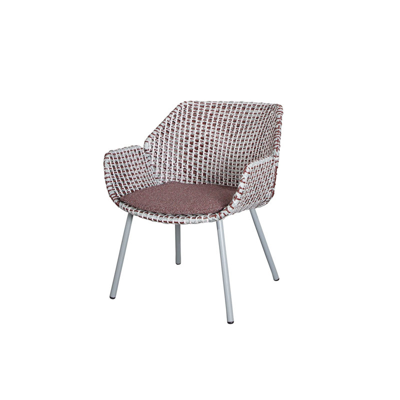 Vibe Patio Armchair with Cushion, Bordeaux/Dusty Rose, Dark Bordeaux