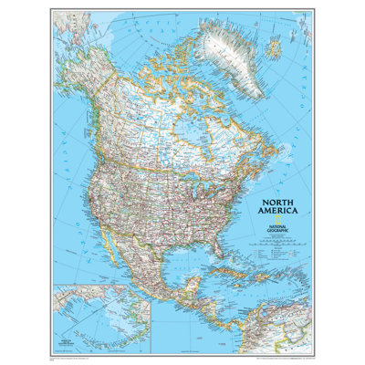 North America Classic Wall Map