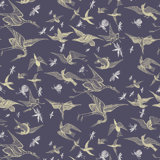 Chasing Birds 10' L x 25" W Peel and Stick Wallpaper Panel