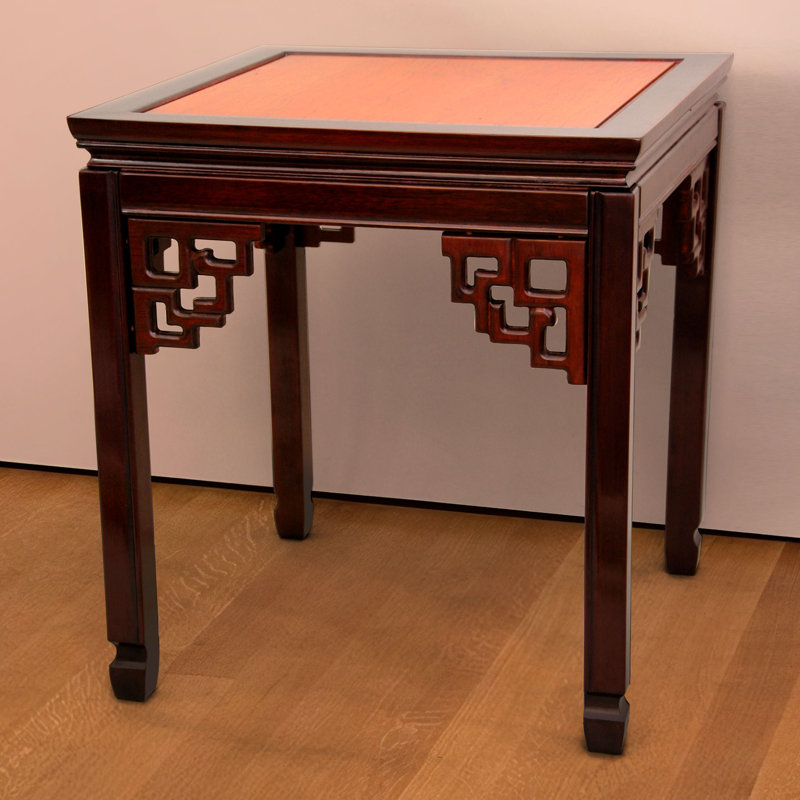 Lapathos Solid Wood End Table, Honey and Cherry