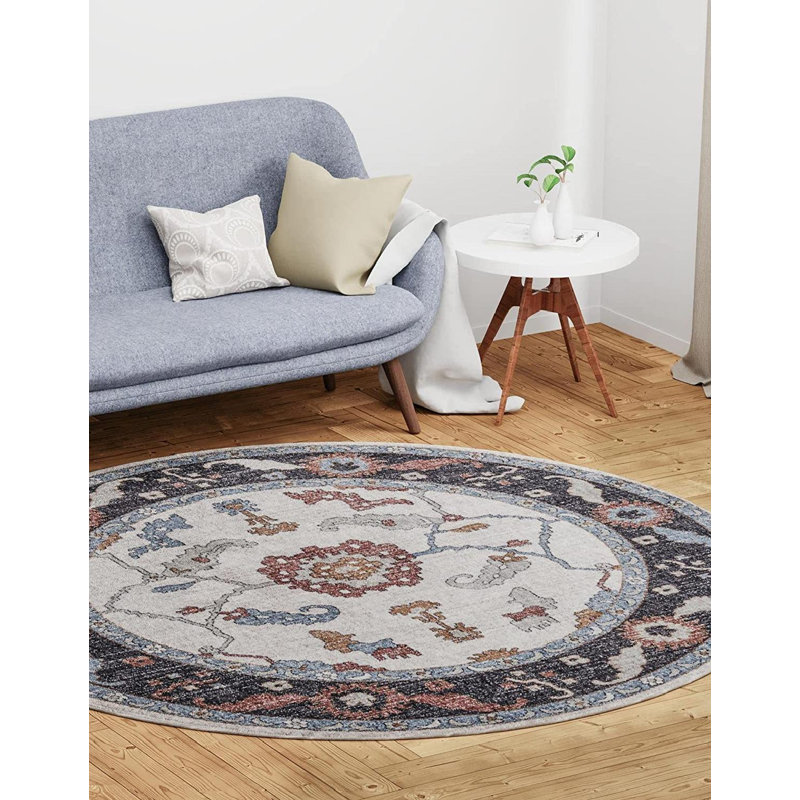 Tapis d'intérieur Akmal, Rond 7 pi