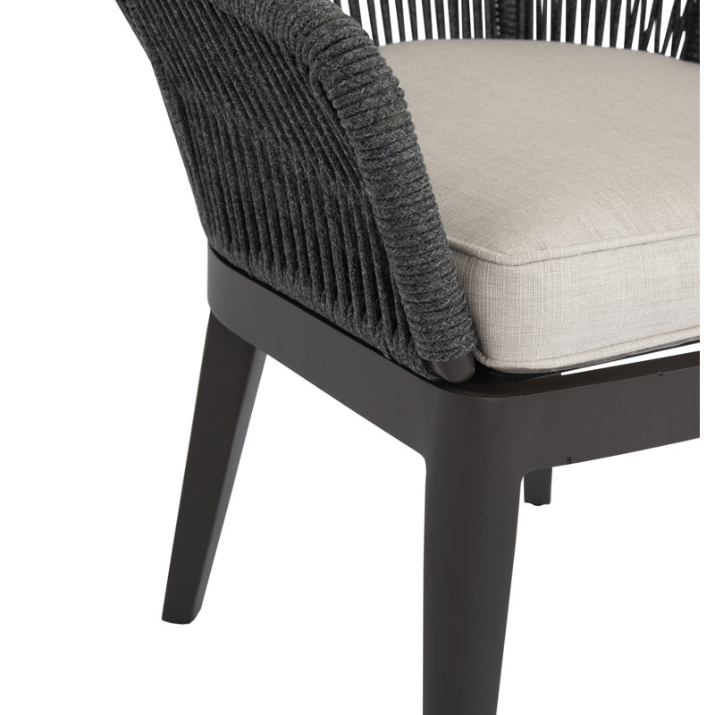 Milano Patio Dining Armchair with Cushions, Echo Ash Sunbrella®