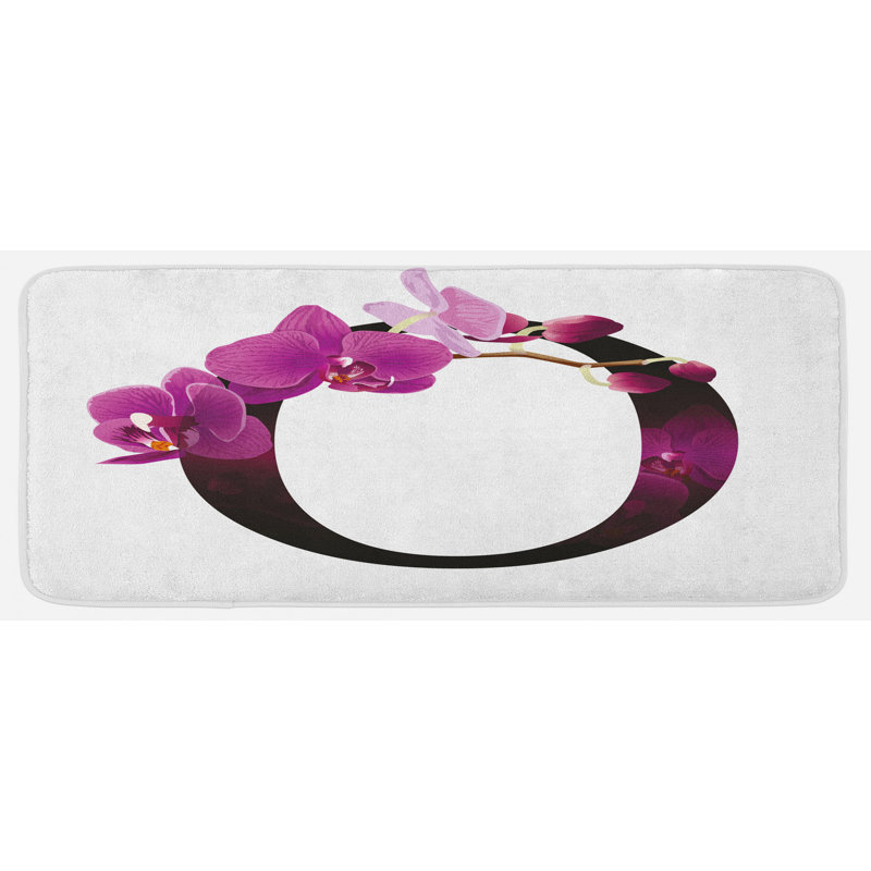 Tapis de cuisine fuchsia avec lettre O