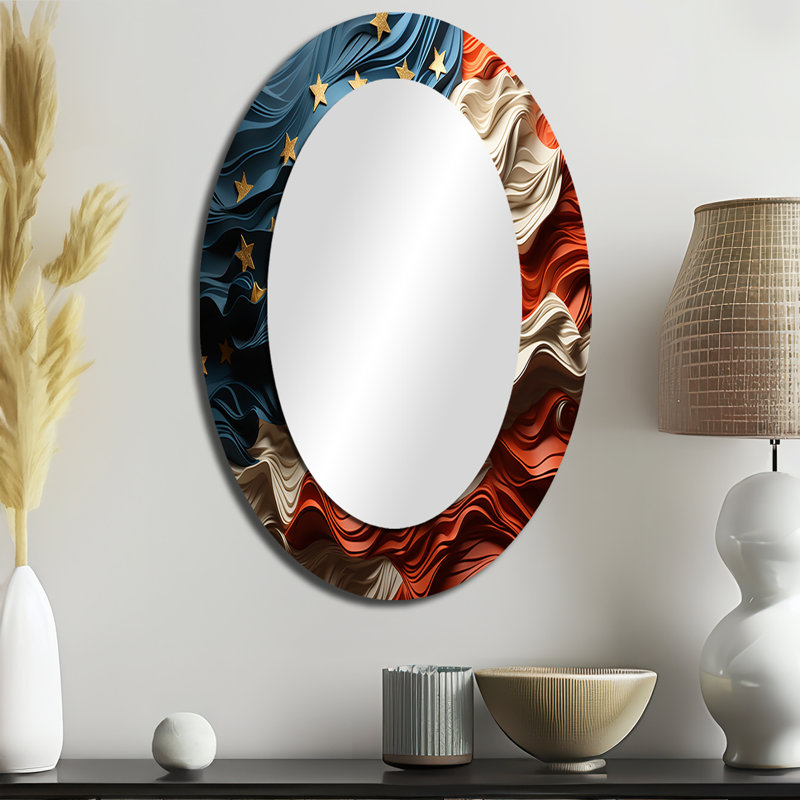 Miroir mural moderne Modern USA Flag II, 36 po x 24 po